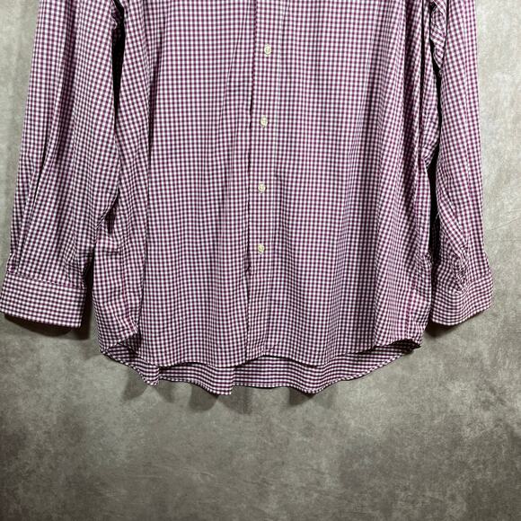 Ralph Lauren Performance Shirt Mens 2XLT Purple Checkered Button Down Preppy - Picture 4 of 10